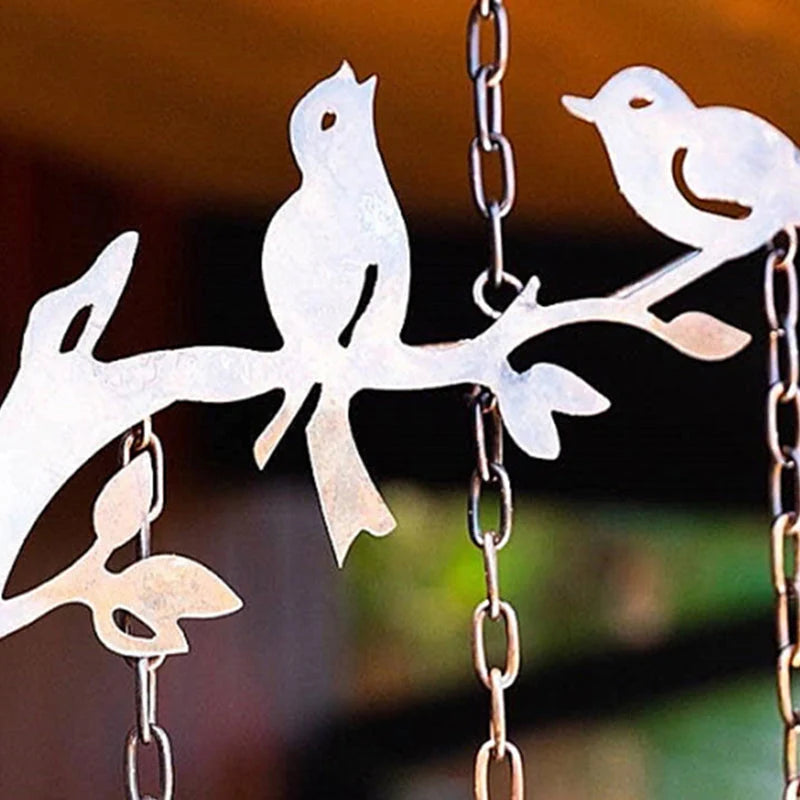 Metal Bird Wind Chime Outdoor Garden Decor