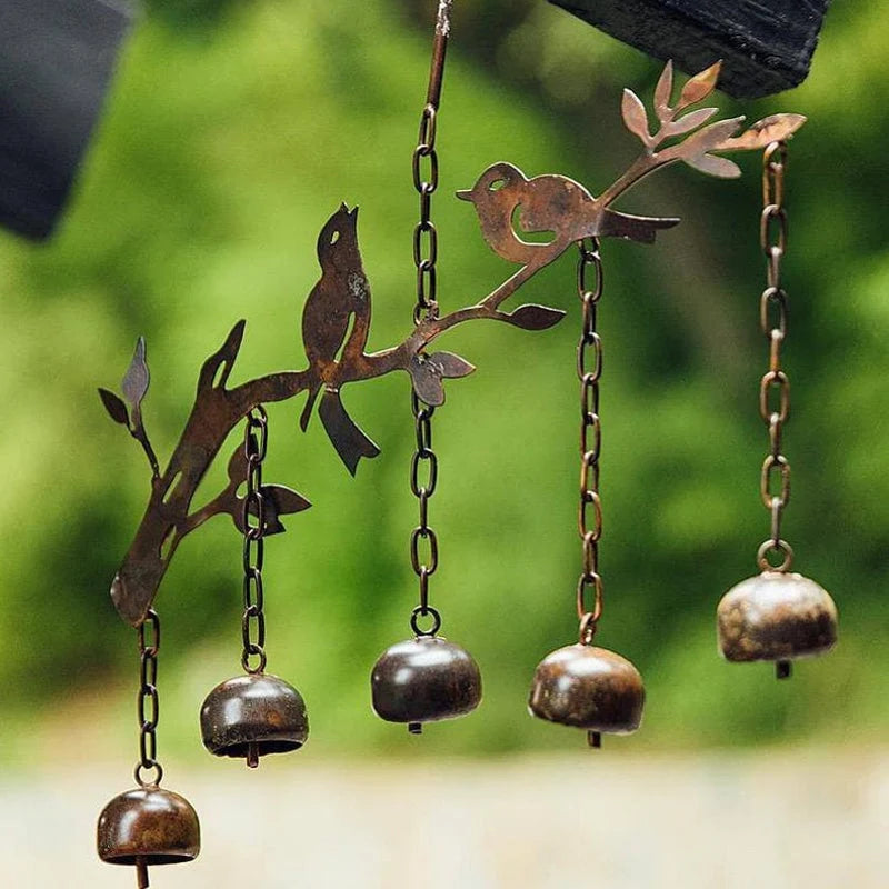 Metal Bird Wind Chime Outdoor Garden Decor