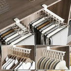 Extendable Clothes Rail Metal Adjustable Hanging Rack