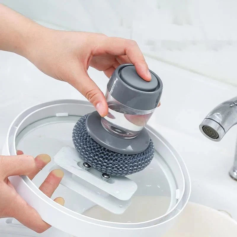Soap Dispenser With Palm Brush Holder