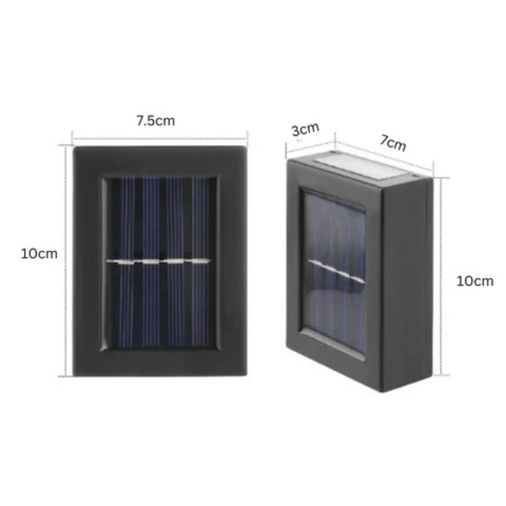 Solar Wall Light Double Shade Outdoor