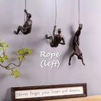 Wall Art Canvas Climbing Silhouettes Design