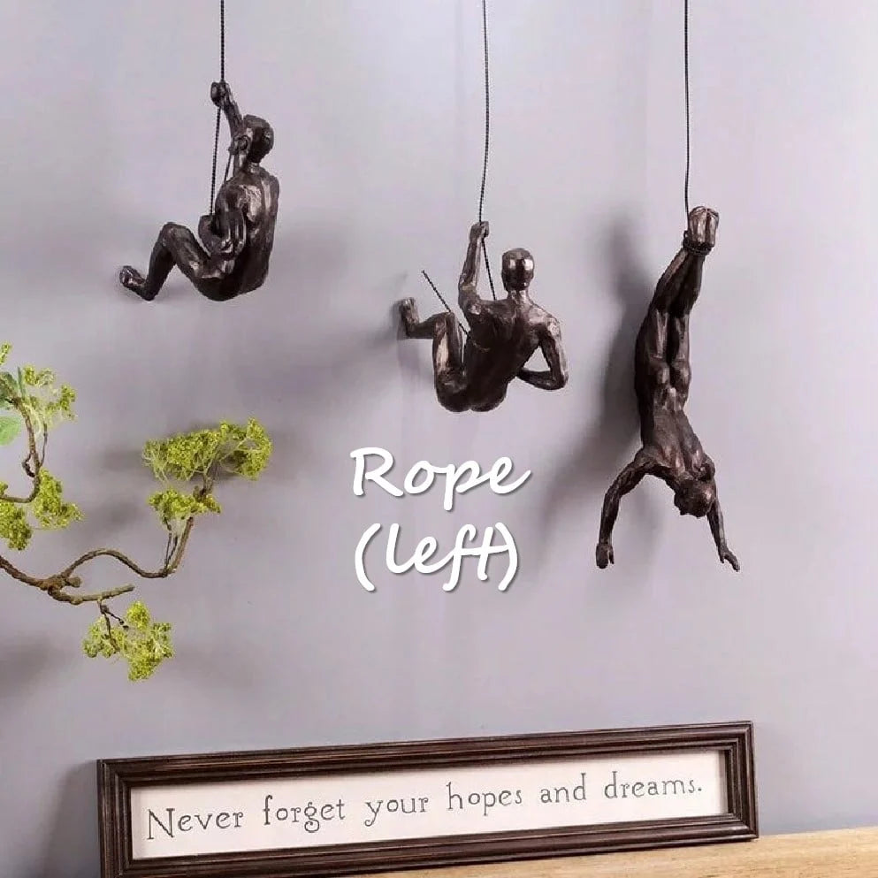 Wall Art Canvas Climbing Silhouettes Design