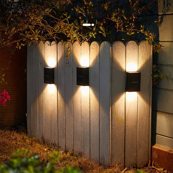 Solar Wall Light Double Shade Outdoor